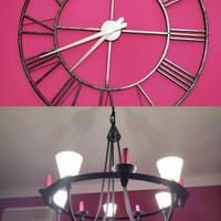 LAMPADARIO OROLOGIO ARREDAMENTO FERRO BATTUTO