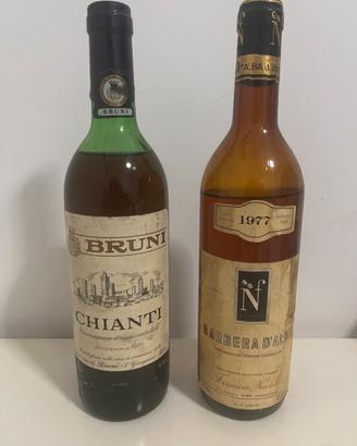 Barbera D Alba-Chianti vendemmia vini anni 1977
