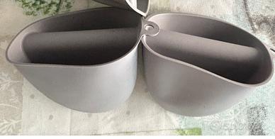 3 coppie di presine  in silicone grigie