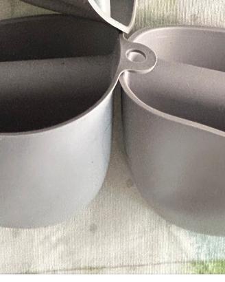 3 coppie di presine  in silicone grigie
