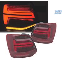FANALI VOLKSWAGEN VW POLO V 09-17 LED ROSSO DINAMI