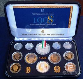ITALIA SERIE DIVISIONALE PROOF 1998 BERNINI FS 12