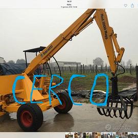 Ragno caricatore agricolo carica letame