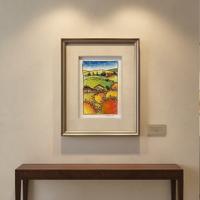 Quadro dipinto direttamente sul retro del vetro