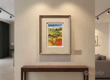 Quadro dipinto direttamente sul retro del vetro