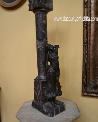 Statua in bronzo stile Liberty fanciulla XX secolo