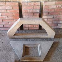 Caminetto refrattario prefabbricato ang. o parete