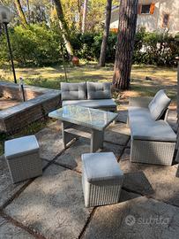 Set da giardino in rattan