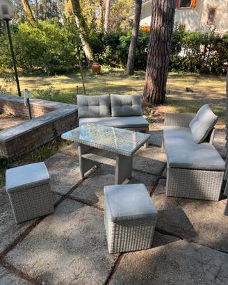 Set da giardino in rattan