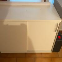 mobiletti bassi con ante scorrevoli bianchi