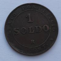 Moneta 1 Soldo 1866 Stato Pontificio