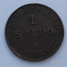 Moneta 1 Soldo 1866 Stato Pontificio