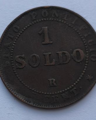 Moneta 1 Soldo 1866 Stato Pontificio