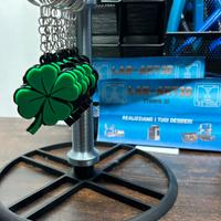 Portachiavi portafortuna quadrifoglio