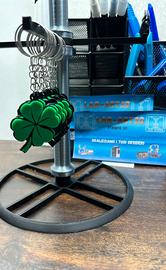 Portachiavi portafortuna quadrifoglio