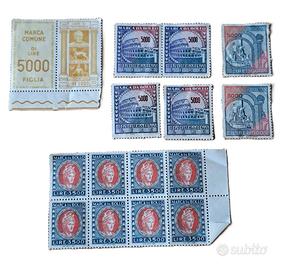 15 Marche da bollo in lire nuove perfette