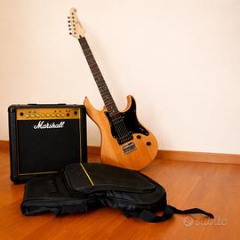 Set chitarra elettrica - amplificatore con effetti