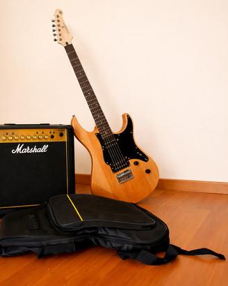 Set chitarra elettrica - amplificatore con effetti