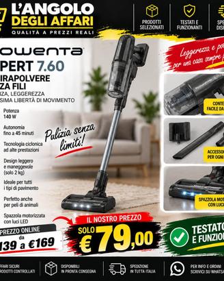 Aspirapolvere senza filo rowenta