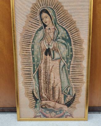 Madonna di Guadalupe — Arazzo su tessuto, vintage
