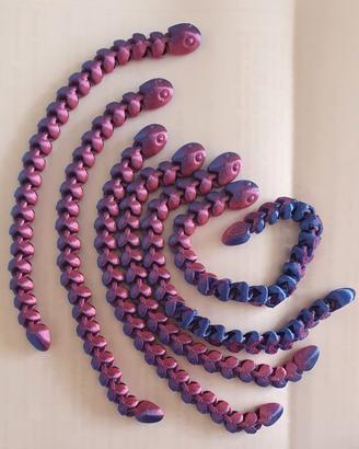 10 Flexi Snake Fidget Toy snodabile articolato