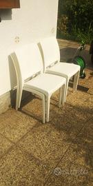sedie bianche plastica 