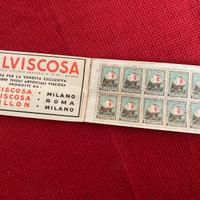 Antico libretto con 10 francobolli da 1 lira per l