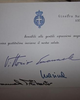 Autografo Vittorio Emanuele