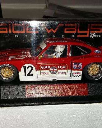 Slot car Sideways Ford Capri Gr. 5 Gold Leaf Nuova