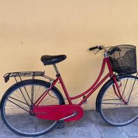 Bicicletta city bike con cestino