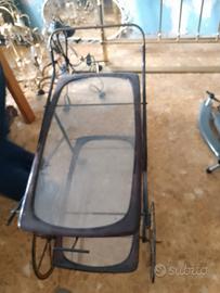 Carrello bar vintage 2 piani in vetro - anni '70