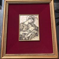 Quadro argento cesellato a mano da Ranghino A.