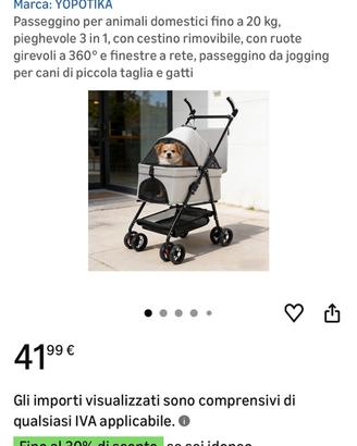 Passeggino cane