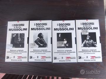 I Discorsi di Benito Mussolini 4 VHS Il Borghese