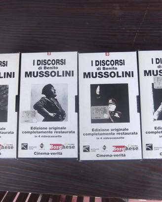 I Discorsi di Benito Mussolini 4 VHS Il Borghese