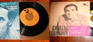 Stock 2 dischi 45 giri vinile - Charles Aznavour