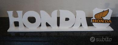 scritta in legno Honda da appoggio bianco lucido