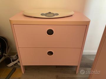 Cassettiera rosa bimba