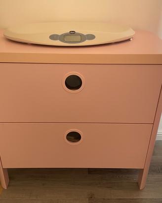 Cassettiera rosa bimba