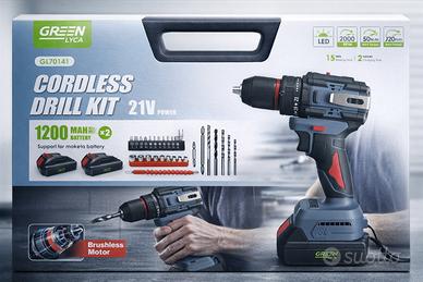 Trapano Avvitatore 21 Volt 2 Batterie 1200mAh