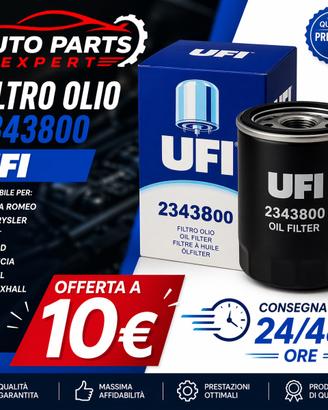 Filtro olio UFI 2343800 FIAT, ALFA OE 55256470