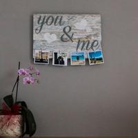 Portafoto realizzato con legno riciclato