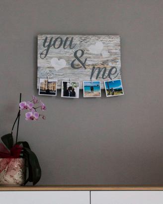 Portafoto realizzato con legno riciclato