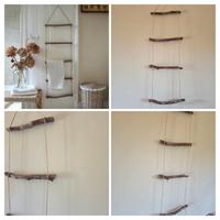 Scaletta decorativa rústica porta asciugamani 