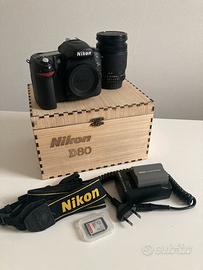Nikon D80 CCD completa con cofanetto artigianale
