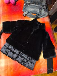 pellicciotto eco Bata nero Taglia small nuovo 
