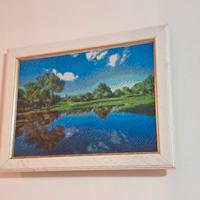 Tela in diamond painting panorama blu