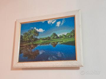 Tela in diamond painting panorama blu