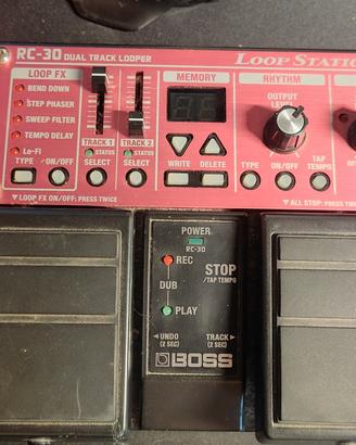 Boss Dual looper rc 30 pedale chitarra 