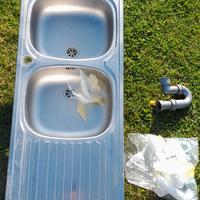 lavandino in acciaio da incasso doppia vasca